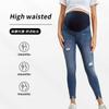 Maternity Slim Fit Stretch Denim Jeans High Waist Tummy Support Skinny Pants Women Fall