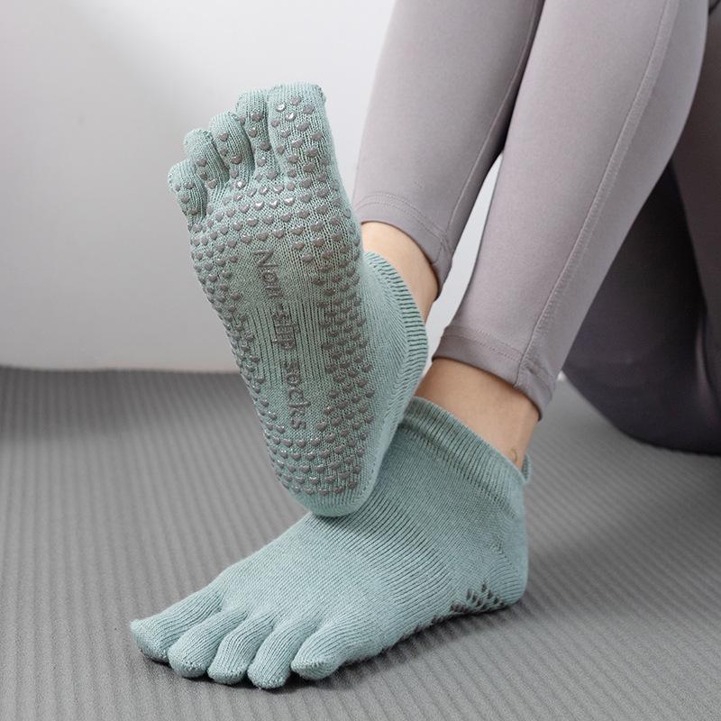 Носки ToeSox с открытой спиной, нескользящие, для йоги и пилатеса, с пятью пальцами — всесезонное качество