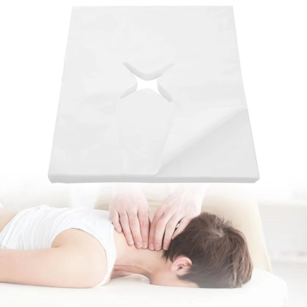 100PCS Non-woven Fabric Cross Hole Face Towel Dustproof Beauty Salon Face Towel Facial Treatment