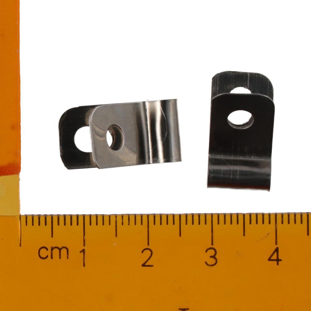 100 PCS Stainless Stee Cable Clips R-Shaped Wire Shelf Clips Double Trailer Wire Clips Trailer