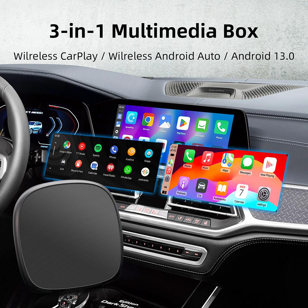 Android 13 SM6115 8-Core CarPlay Smart Video TV Box 4G LTE WiFi Wireless CarPlay Android Auto Car USB Adapter 64G FOTA Upgrade