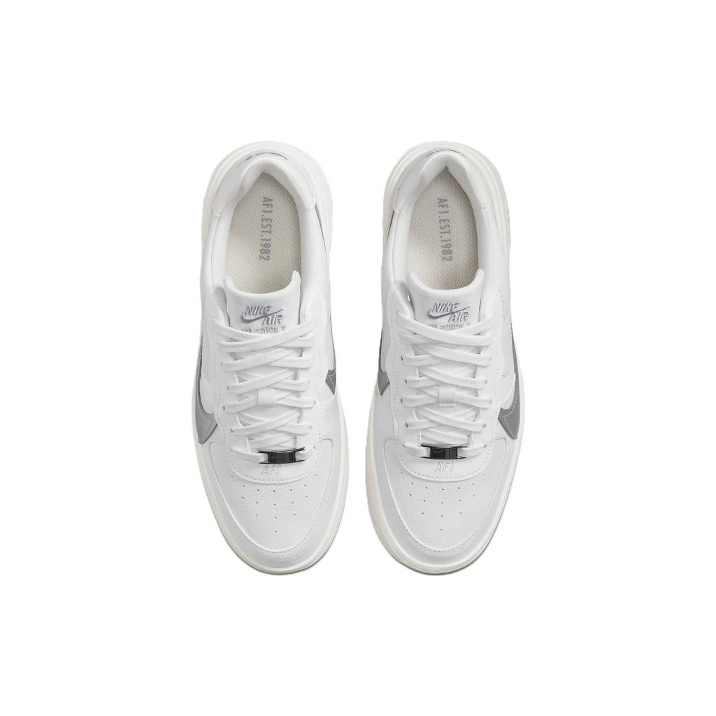 Nike Air Force 1 PLT.AF.ORM Женские кроссовки White Metallic Silver Summit-White Sail Wolf-Grey DJ9946-101