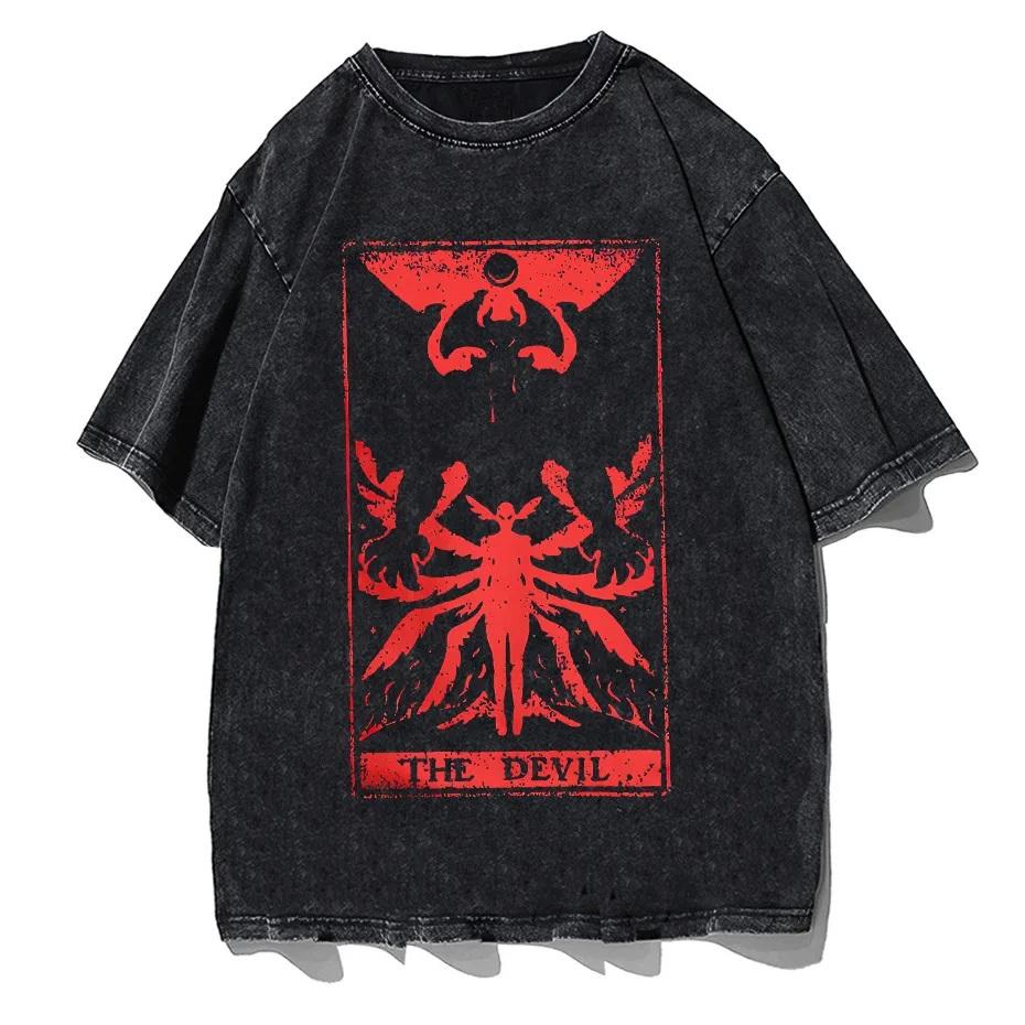 Devil Tarot Debiruman Devilman Crybaby Men's Tshirt Japan Anime Tee Shirt Harajuku Manga T-Shirts Cotton Clothing