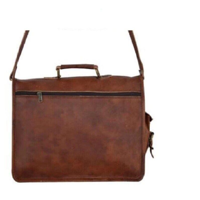Мужская сумка-мессенджер из натуральной козьей кожи, настоящая сумка для ноутбука, коричневая сумка