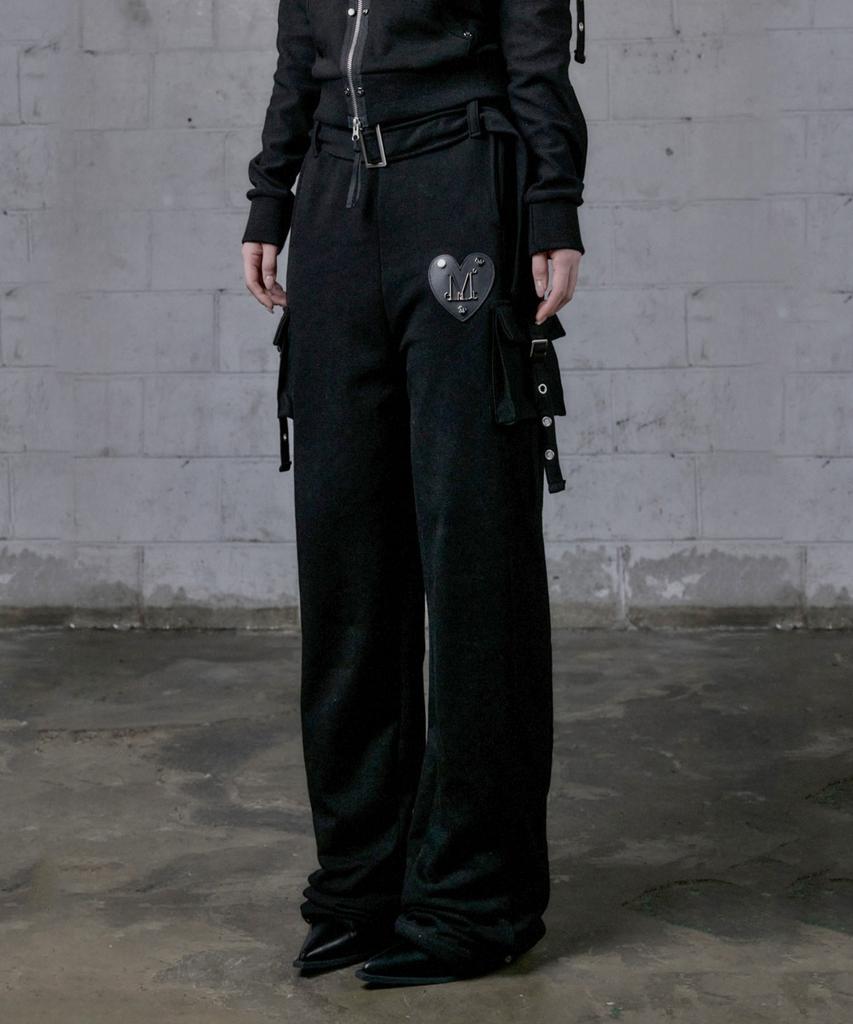 MUCENT Molve Metal Logo Belted Sweatpants (2 Colors)