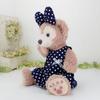 Cushu cush Костюм ShellieMay Даффи Shelliemey Темно-синее платье в горошек Лента 43 см & (Маленький размер)