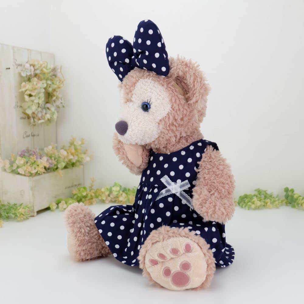 Cushu cush Костюм ShellieMay Даффи Shelliemey Темно-синее платье в горошек Лента 43 см & (Маленький размер)
