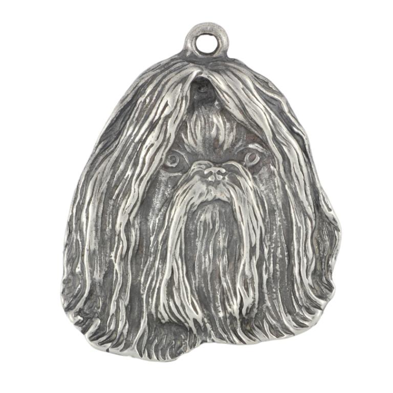 Shih Tzu, Chrysanthemum Dog I - Silver-plated Dog Pendant, Handbag Decoration, Backpack Pendant by Art-Dog Brand