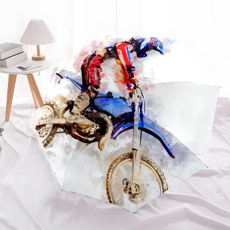 1pc Motorcycle, Rider Themed High-quality Umbrella,Automatic Opening and Closing Umbrella,Multi-functional Umbrella G0811134