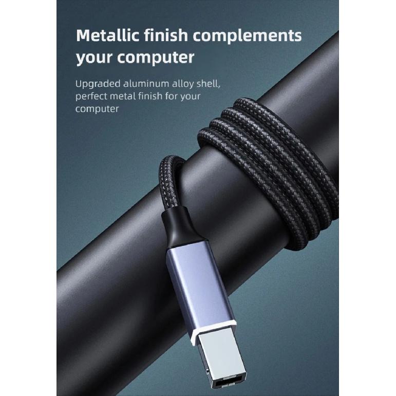 Male to Male USB C to USB B 3.0 Cable Data Transfer Gold Plated Type-C Printer Cable Durable High Speed for Epson/HP/Canon