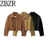 Za Autumn and Winter New Arrivals Women's Clothing Zr European and American Style Foreign Trade Fashionable Simple Versatile Pleated Jacket 3194545