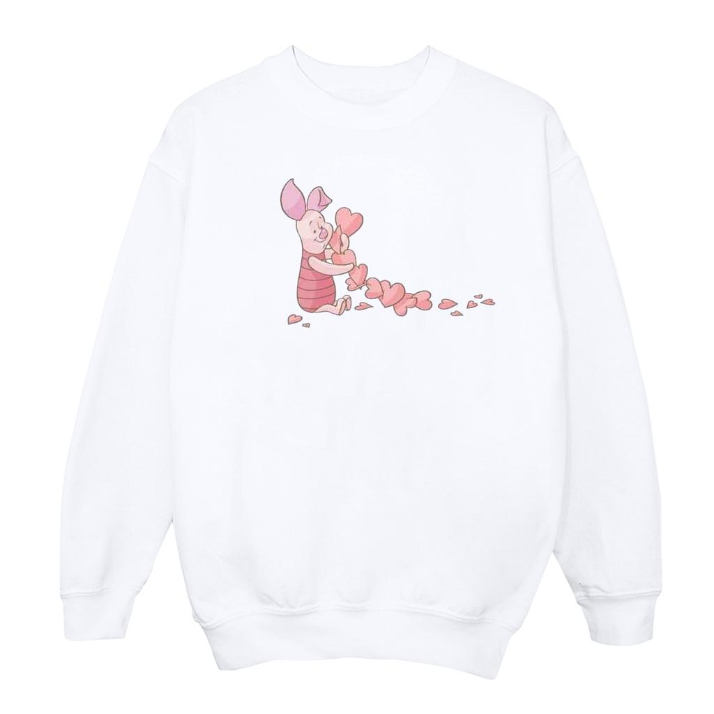 Disney Womens/Ladies Winnie The Pooh Piglet Chain Of Hearts Sweatshirt