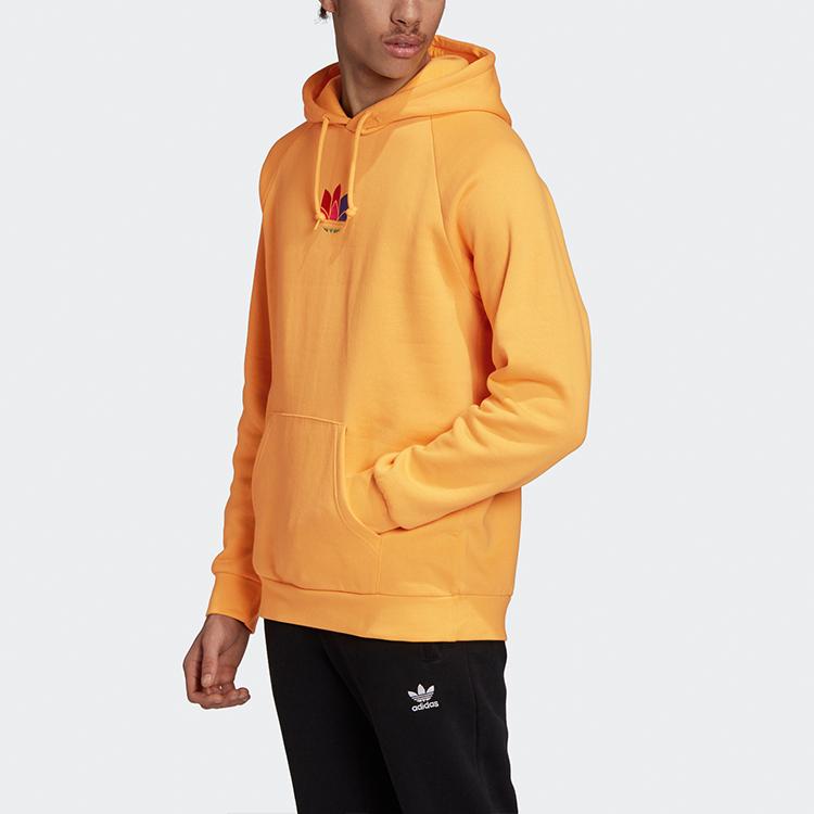 Adidas Оригинальная толстовка с 3D трилистником, повседневная спортивная одежда, пуловер с логотипом, мужские топы, золото GE6241