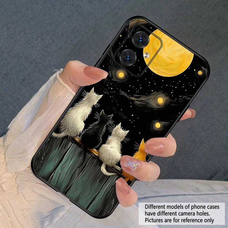 Фон Кошка Для Motorola Moto G 04 G05 G14 15 24 34 35 54 55 75 84 85 Edge 40 50 Fusion 60 Fusion силиконовый мягкий чехол для телефона