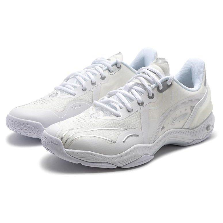 Li Ning Raid Амортизация, Износостойкие Низкие Бадминтонные Кроссовки Унисекс Белый Бежевый AYZT009-3