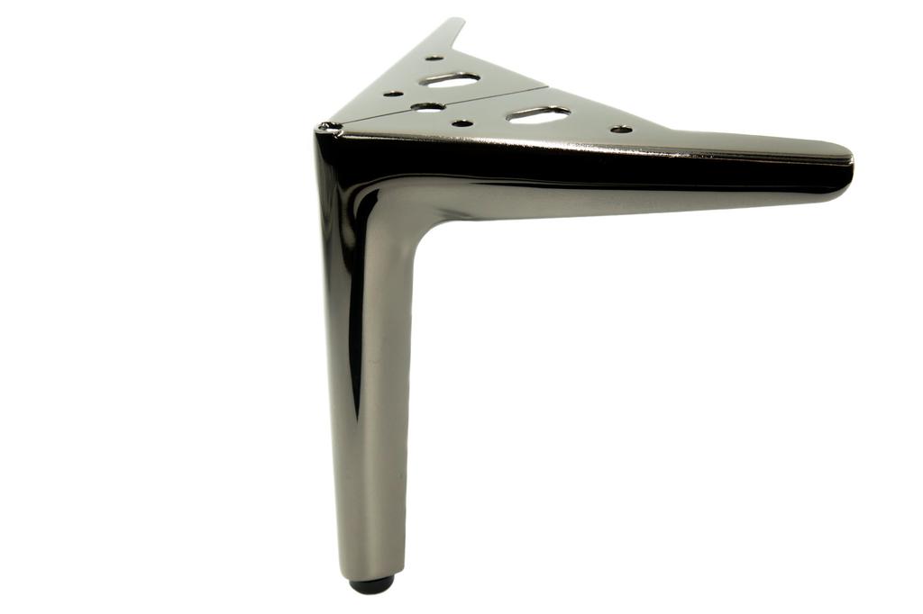 Set of 4 pieces of furniture leg Anchor Elegant black chrome height 15 cm