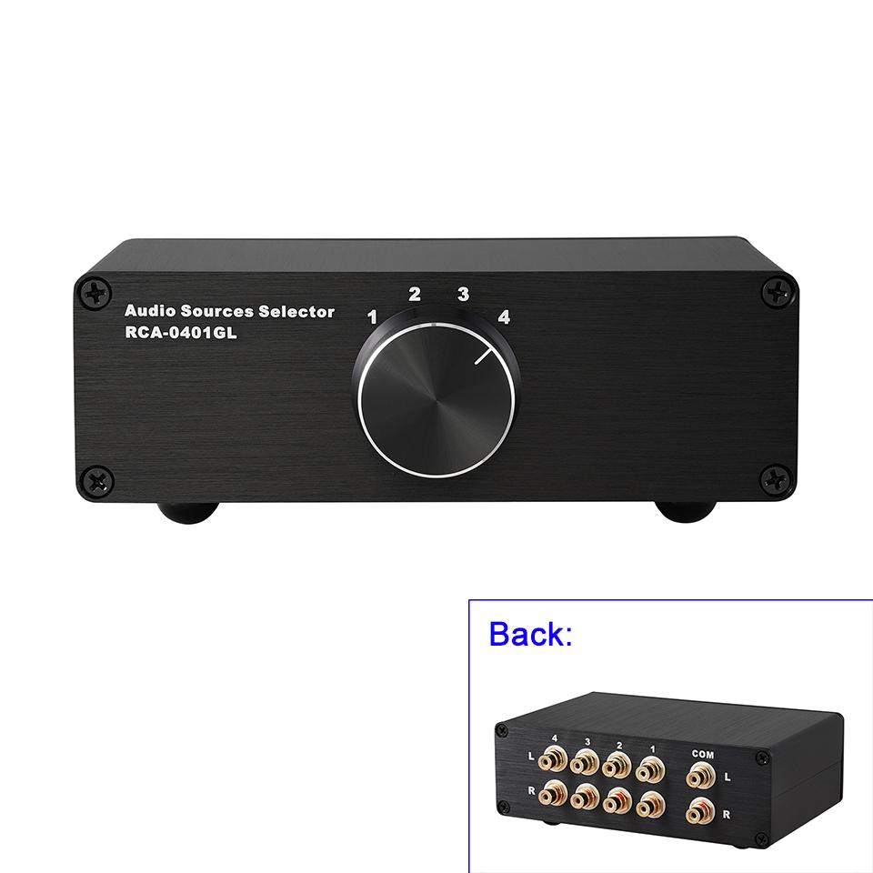 Двусторонний стерео RCA аудио коммутатор-селектор для усилителя Hi-Fi домашнего кинотеатра 4-в 1-выход 3-в 3-выхода Переключатель источников сигнала 5