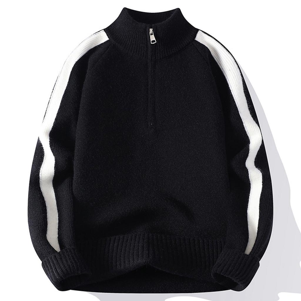 Men's Fashion Knitting Pullover Long Sleeves Loose Round Neck Sweater