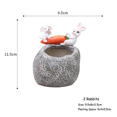 Animal Resin Planter for Succulents Plants Garden Pots, Decorative Flower Pot for Micro Landscape, Tabletop Ornament Decoration