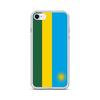 Coque iPhone - Drapeau Du Rwanda - iPhone 8 - Silicone Souple - Protection Chocs - Légère