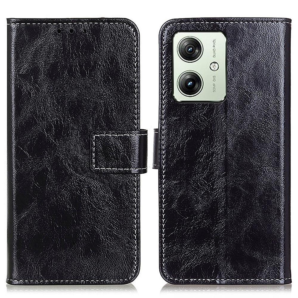 For Motorola Moto G54 5G Case Crazy Horse Texture Wallet Stand Leather Phone Cover