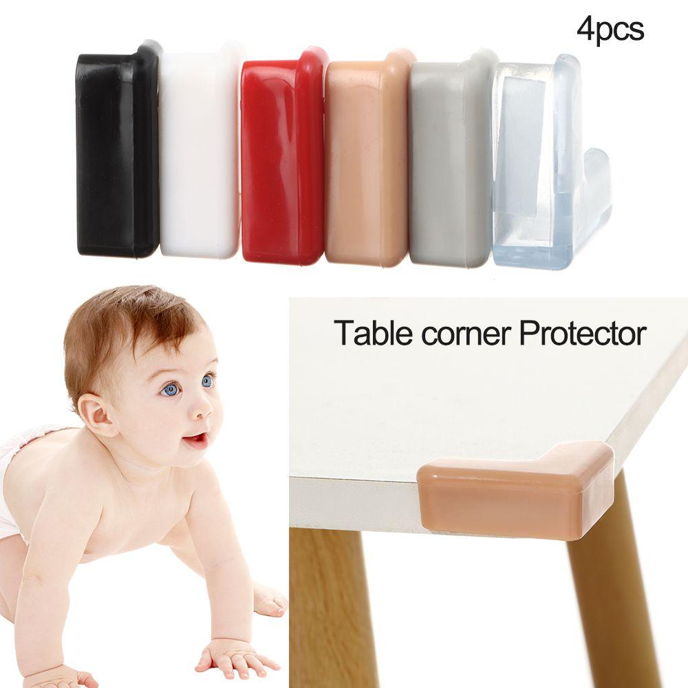 4Pcs Soft PVC Self-Adhesive Baby Safe Corner Protector Table Desk Corner Guard Children Safety Edge Guards For Baby Protection