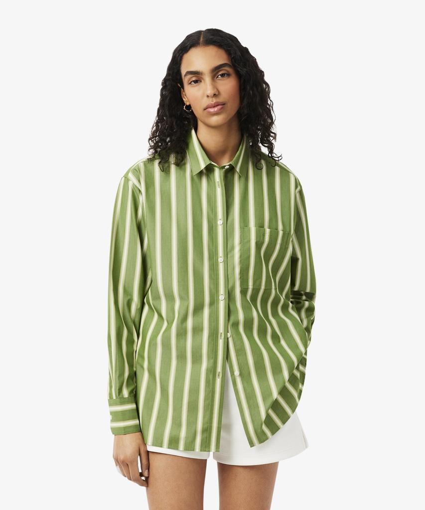 LACOSTE Женская классическая оверсайз рубашка из поплина Cf1054-56G 3Wi