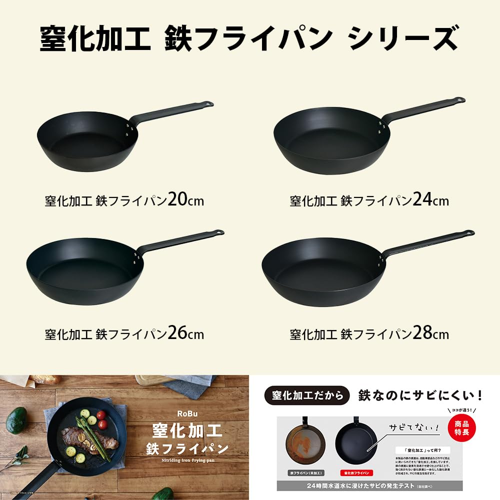 Сковорода чугунная Park Lane 24 см нитрированная подходит для газовой плиты, подходит для индукционной плиты K-10718