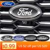 Car Sticker Ford New 2025 Hot 1Pc 17.5cm Car Front Rear Emblem Badge Trunk Hood Decal Sticker For Ford Edge Escape Fiesta Transi
