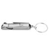 Outdoor Multi Function 2 In 1 Mini Tool Key Chain Ring Nail Cutter Clippers Bottle Opener