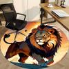 1pc Lion, Wildlife Chair Carpet for Office Non-Slip, Machine Washable Rug for Office - Holiday DecorMachine Made yy251029080