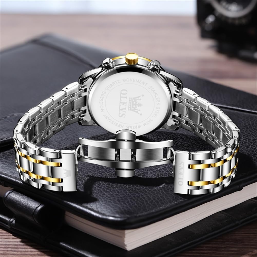 Часы OLEVS водонепроницаемые дата светящиеся популярные стильные часы аналоговые нержавеющая сталь ремешок кварцевые модные деловые классические часы для мужчин синие мужские