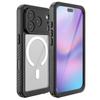 IP68 Waterproof Case for iPhone 17 Pro, Redpepper, for MagSafe, Transparent with Black Frame