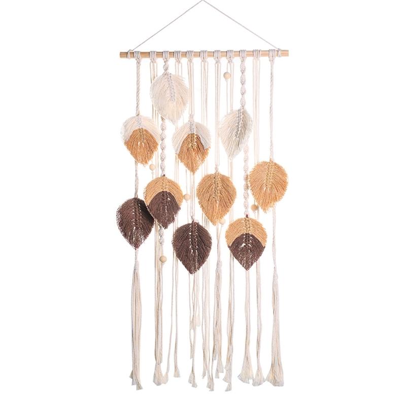 Unique Handmade Bohemian Decoration Leaf Wall Hanging Tapestry Create Simple and Charm Atmospheres In Your Home Pendant