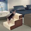 Pet Stairs Dog Stairs Cat Stairs 3 Steps for Cats and Dogs Plush Beige 54 x 40 x 39cm