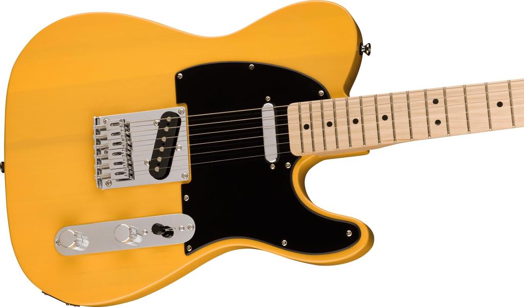 Squier by Fender Электрогитара Squier Squier Maple Black Butterscotch Blonde Мягкий чехол в комплекте Sonic™ Telecaster®, накладка на гриф, пикгард,