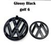 hijk1 Black car Front Grill Emblem Rear Trunk Badge Logo Golf 6 7 7.5 MK6 MK7 MK8 Polo 1set For Volkswagen VW Sticker Accessories