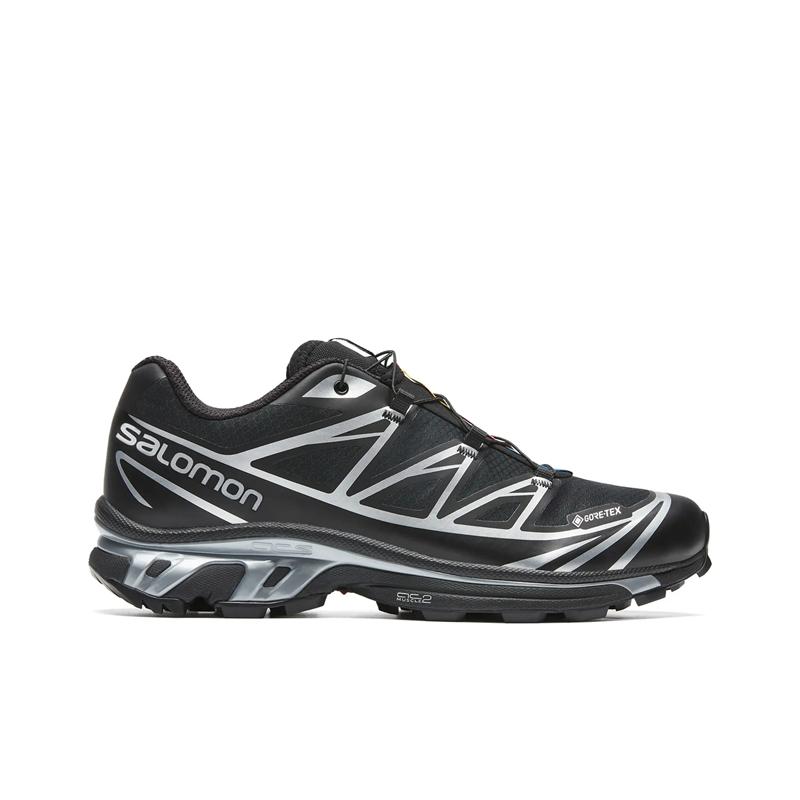 SALOMON Xt-6 Gtx Minimalist Comfortable Shock Absorbing Slip Resistant Low Top Outdoor Functional Shoes Unisex Shoes Black Silver Gray 474506