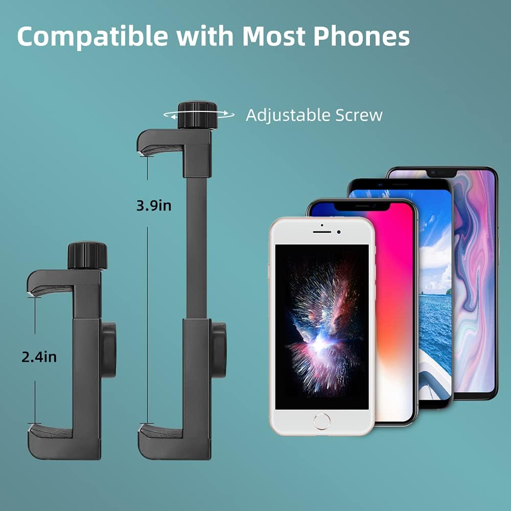 SOH Motorcycle Helmet Chin Strap Mount with Phone Clip, Adjustable Strap Helmet Phone Holder Mount for iPhone 17/16 Pro Max/15/14, Google, Samsung,