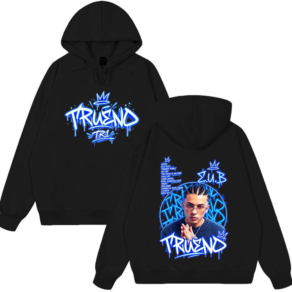 Rapper Trueno Album Tour 2026 Graphic Print Hoodie Men Women Hip-hop Pullover Long Sleeves Casual Loose High Quality Sweatshirts