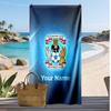 Coventry City FC Personalized Printed Beach Towel Soccer Logo Support Custom Name Text Absorbent Towel For Sport Travel Special Gift