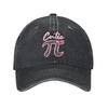 Retro Pi Symbol Vintage Math Lover Geek Baseball Cap for Unisex Women Distressed Denim Washed Outdoor Golf Adjustable Fit Hats Cap