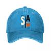 Bold Saw Typography Graphic Variatio  New Vintage Washed Cotton Baseball Cap Sun Hats
