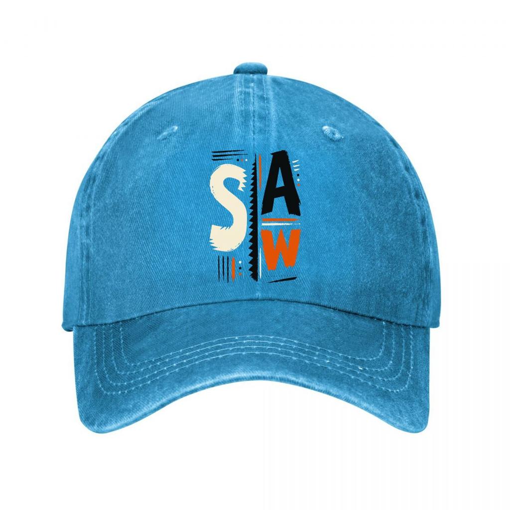 Bold Saw Typography Graphic Variatio New Vintage Washed Cotton Baseball Cap Sun Hats