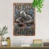 Vintage Welder Humor Metal Sign "NO FLUX GIVEN", Rustic Wall Decor. Perfect for Garden, Home, Bar, Cafe, Garage & Washroom.