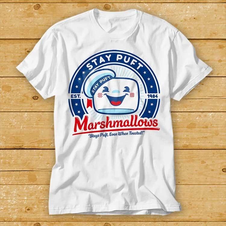Ghostbusters Stay Puft Marshmallows Cult Movie 80s T Shirt Funny Movie Tee 2252
