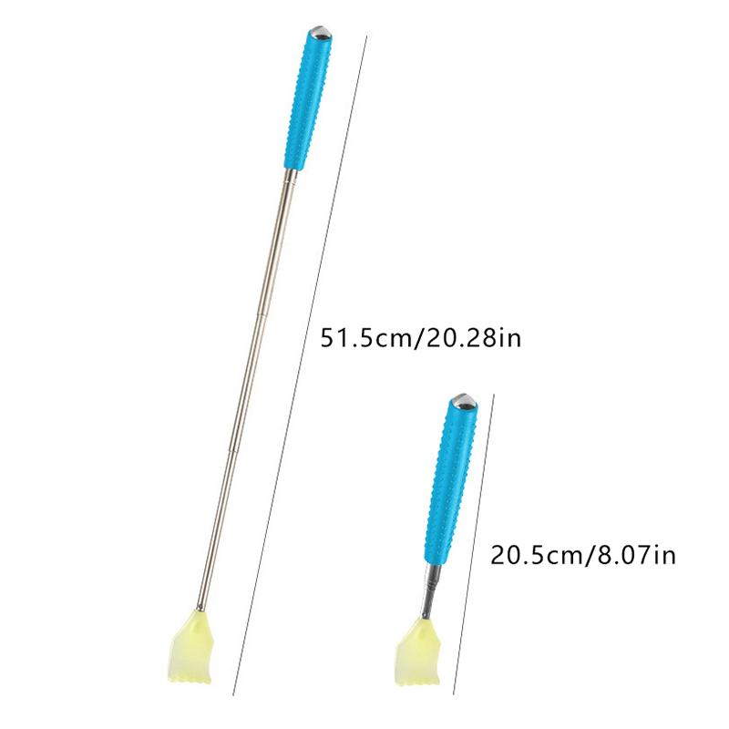 Портативная чесалка для спины Телескопический массажер для чесания Скребок для спины Щекочущий зуд Палка для чесания тела со стальным шариком Подарок