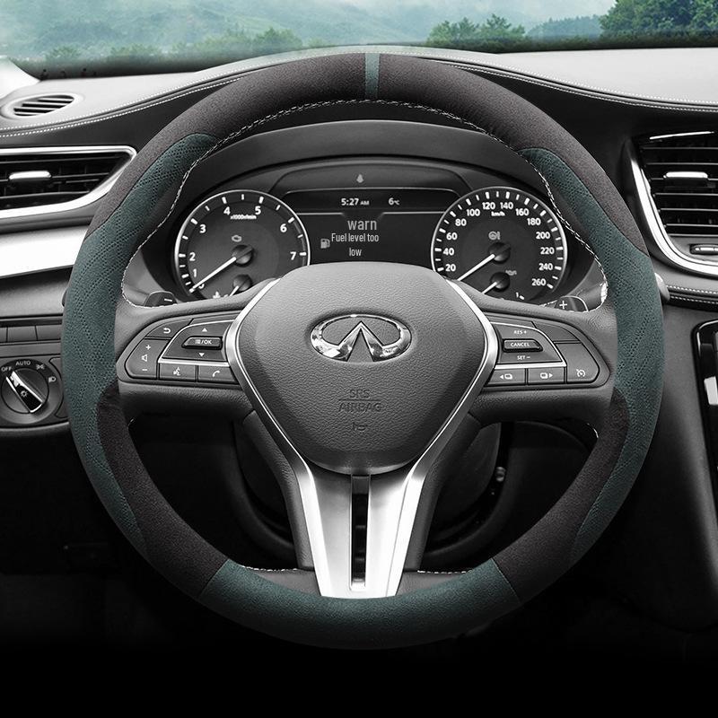 Чехол на руль из замши для Infiniti Q50L, QX50, QX60, QX55, Q70L - Зимнее использование