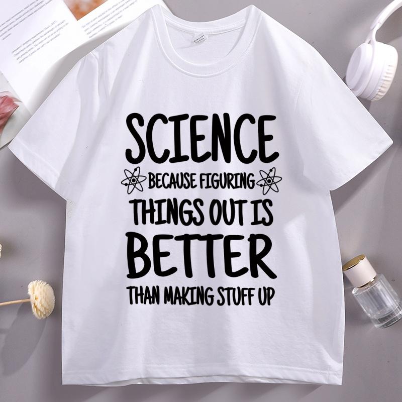 Funny Science T Shirt Scientist TShirt Science Lover Geek Teacher Tee Shirt Unisex Women Causal Short Sleeve Tshirt Comfortable