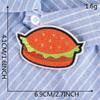 Вышитая этикетка гамбургер фрукт кактус детская одежда аксессуары ювелирные изделия аксессуары маленькая нашивка вышитая наклейка на ткань